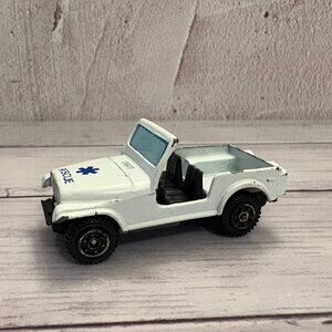 Yatming 1980's Rescue Jeep White/Blue Diecast #1608 (SKU: 231TO)